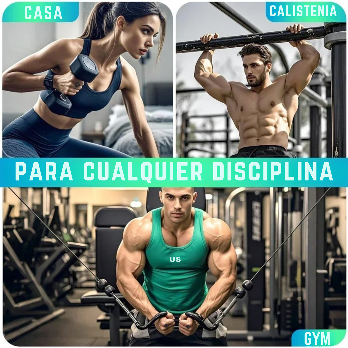 1 Par Agarres Fitness Antideslizantes